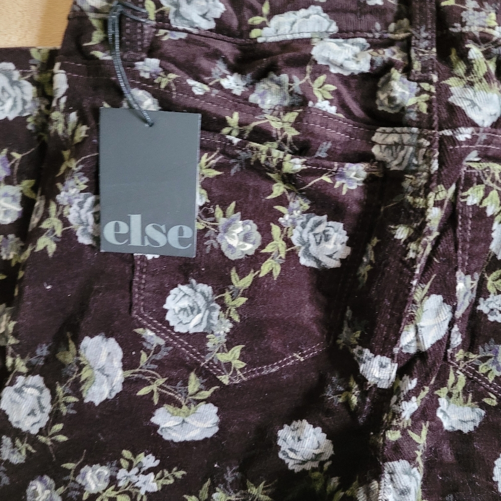 ELSE VERY DARK BROWN FLORAL JEANS SIZE 29 - Picture 9 of 10